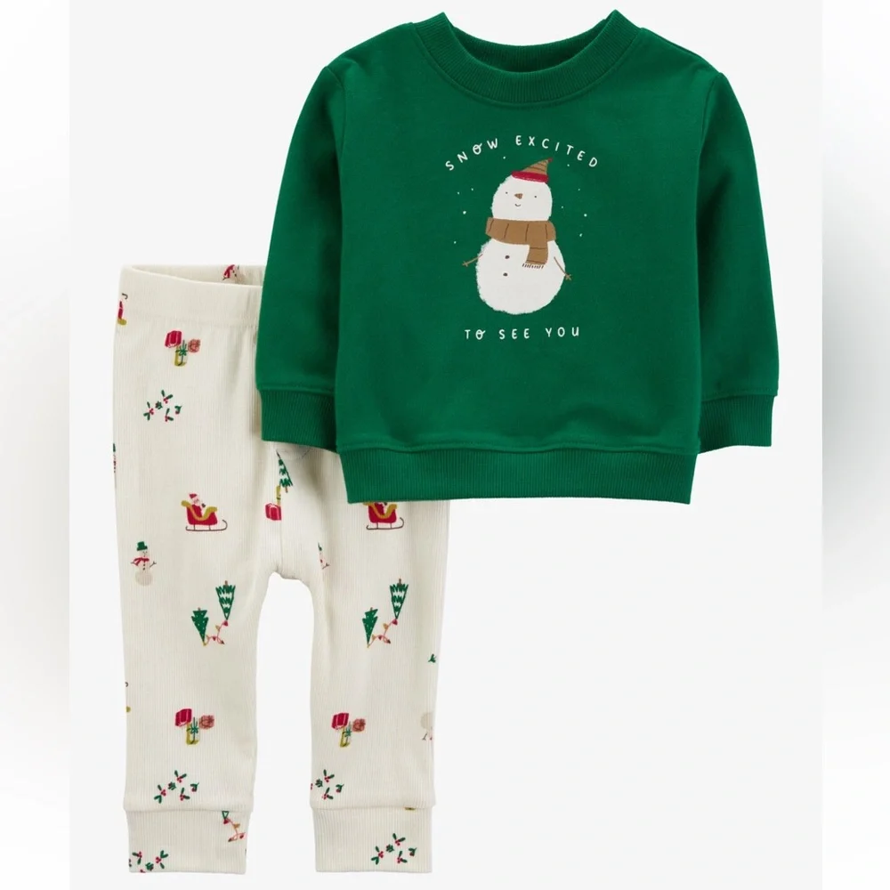 Carter’s 2-Piece Snowman Outfit -‎ 9 Months - NWT